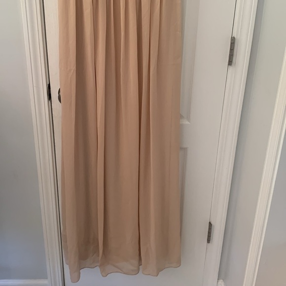 Adrianna Papell Rose champagne Beaded‎ Bodice Dress sz 4 wedding chiffon prom - Picture 3 of 16